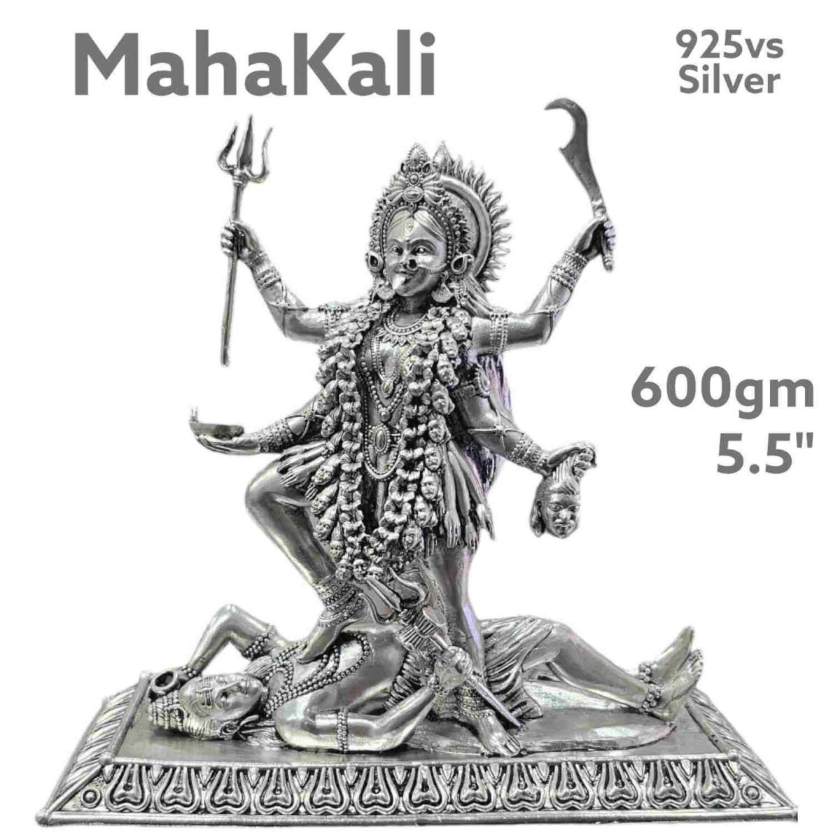 MahaKali Idol in Pure Silver 925 Hallmarked - Image 1