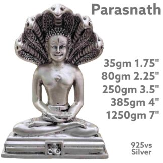 Lord Parasnath Idol in Pure Silver 925 Hallmarked