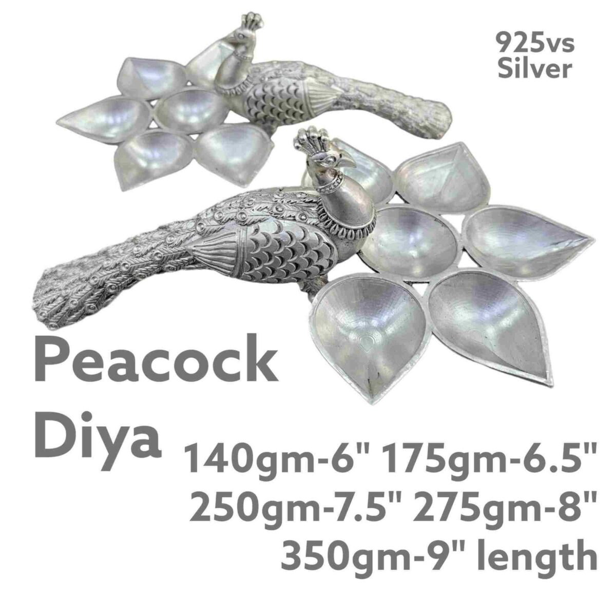 Exquisite Diya in Pure Silver 925 Hallmarked