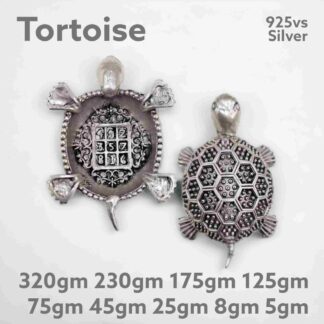 Exquisite Tortoise Idol in Pure Silver 925 Hallmarked