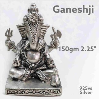 Exquisite Antique Silver Ganesha statue in Pure Silver 925 Hallmarked