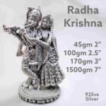 Antique Radha Krishna  Idol in Pure Silver 925 Hallmarked