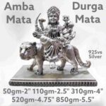 Antique Devi Amba Mata  Idol in Pure Silver 925 Hallmarked