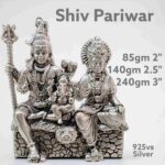 Antique Shiv Pariwar Idol in Pure Silver 925 Hallmarked