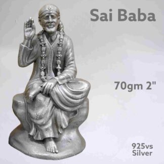Sai Baba Idol in Pure Silver 925 Hallmarked