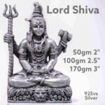 Lord Shiva Idol in Pure Silver 925 Hallmarked