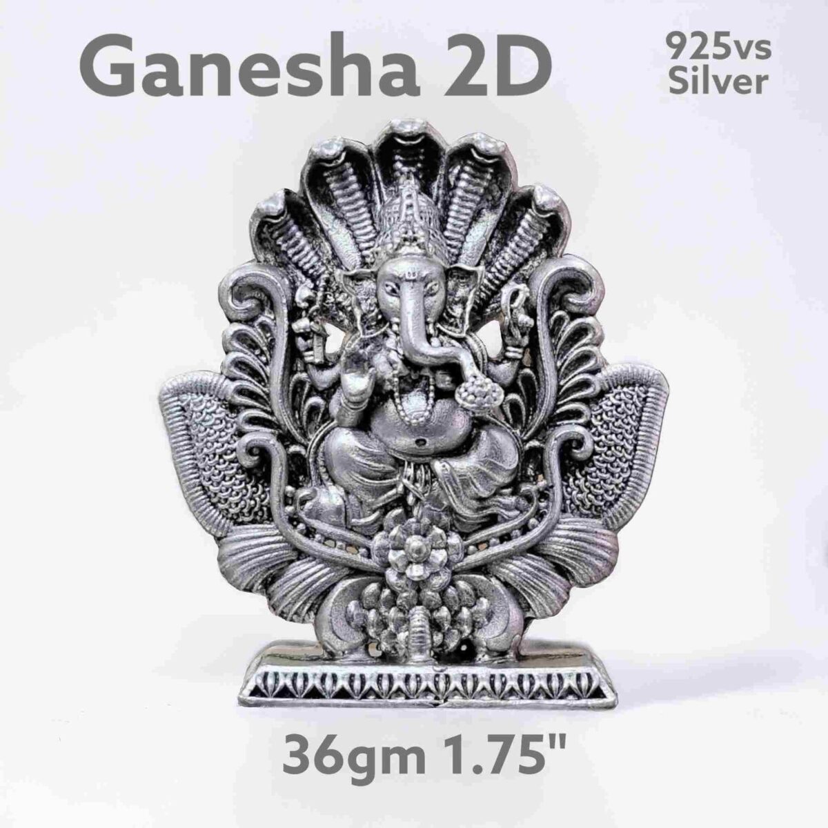 Lord Ganesh Idol in Pure Silver 925 Hallmarked