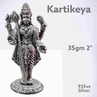 Kartikeya Idol in Pure Silver 925 Hallmarked