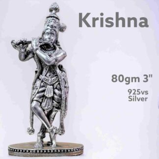 Exquisite Krishna statue in Pure Silver 925 Hallmarked