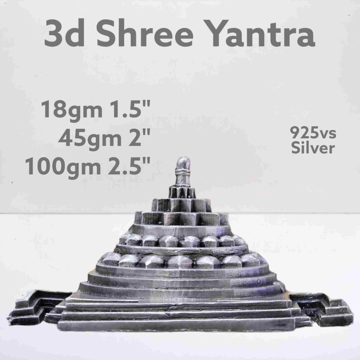 3D Sheree Yantra in Pure Silver 925 Hallmarked - Image 1