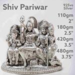 Shiv Parivar  Idol in Pure Silver 925 Hallmarked