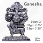 Exquisite Ganesh Idol in Pure Silver 925 Hallmarked
