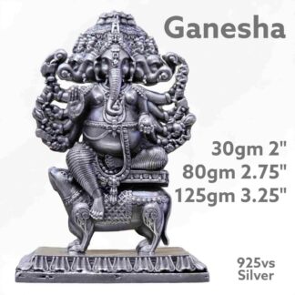 Exquisite Ganesh Idol in Pure Silver 925 Hallmarked