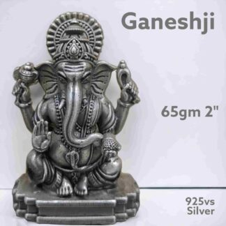 Exquisite Ganeshji Idol in Pure Silver 925 Hallmarked