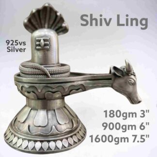 Exquisite Shiv ling Idol in Pure Silver 925 Hallmarked