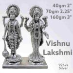 Exquisite Vishnu Lakshmi Idol in Pure Silver 925 Hallmarked