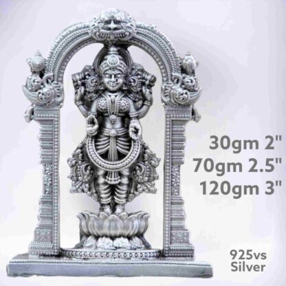 Exquisite Ma lakshmi Idol in Pure Silver 925 Hallmarked