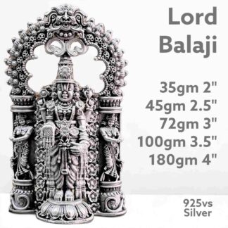Exquisite lord Balaji Idol in Pure Silver 925 Hallmarked