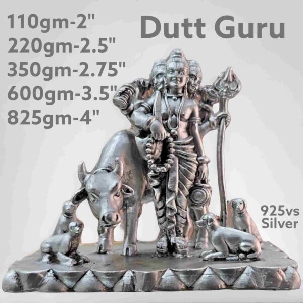 Exquisite Dutt Guru Idol in Pure Silver 925 Hallmarked