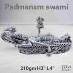 Exquisite Padmanam Swami Idol in Pure Silver 925 Hallmarked