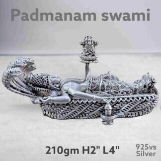 Exquisite Padmanam Swami Idol in Pure Silver 925 Hallmarked