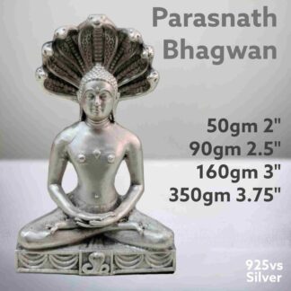 Exquisite Parasnath Bhagwan Idol in Pure Silver 925 Hallmarked