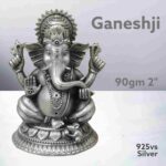 Exquisite Ganesh Bhagwan Idol in Pure Silver 925 Hallmarked