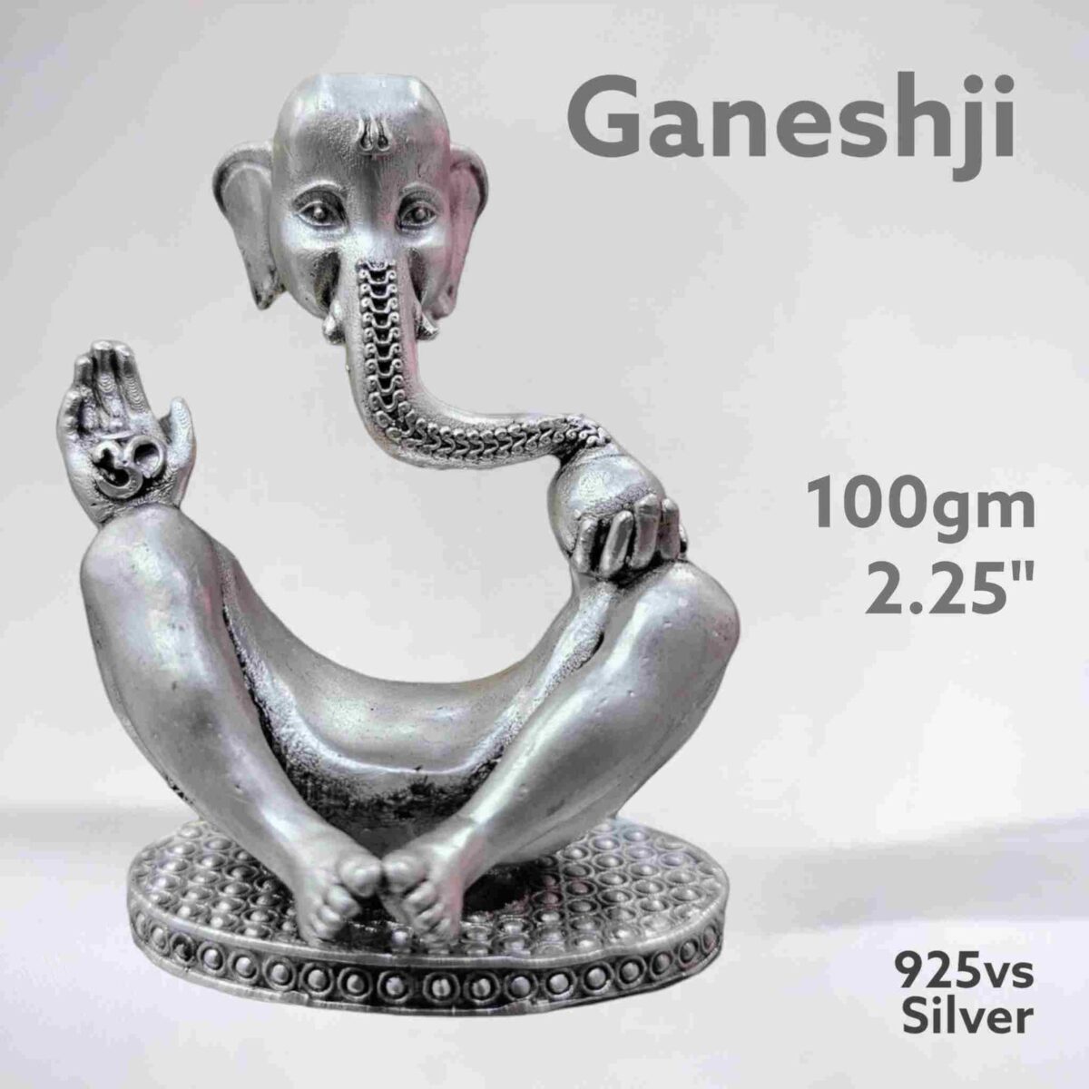 Exquisite 3D Ganesh Idol in Pure Silver 925 Hallmarked - Image 1