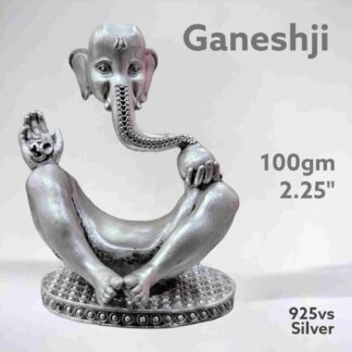 Exquisite 3D Ganesh Idol in Pure Silver 925 Hallmarked