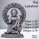 Exquisite Gaj lakshmi Idol in Pure Silver 925 Hallmarked