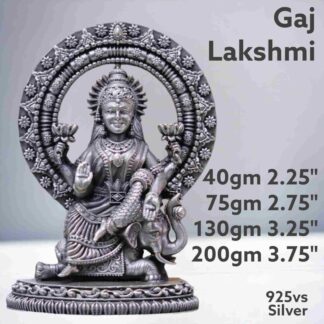 Exquisite Gaj lakshmi Idol in Pure Silver 925 Hallmarked