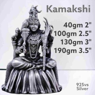 Exquisite Gaj Kamakshi Idol in Pure Silver 925 Hallmarked