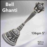 Exquisite Carved Bell in Pure Silver 925 Hallmarked