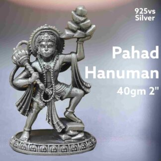 Exquisite Pahad Hanuman Idol in Pure Silver 925 Hallmarked