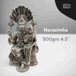 Exquisite Narashima Idol in Pure Silver 925 Hallmarked