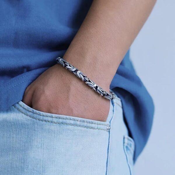 Men's Turkey Bracelets in Sterling Silver Pure 925 BIS Hallmarked - Image 4
