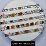 Gents Matt Turkey Bracelet Pure 925 BIS Hallmarked