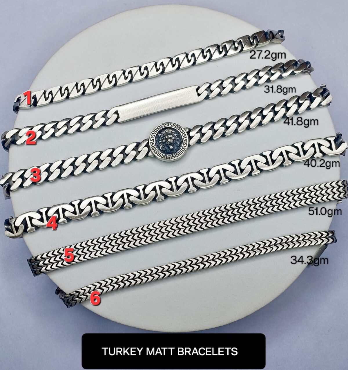 Mens Silver Bracelet Turkish Style - Image 1