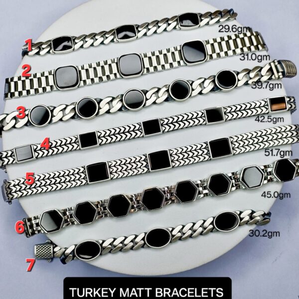 Mens Turkey Bracelet Pure Silver