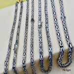 Mens Chain in Pure Silver Antique Matt Style