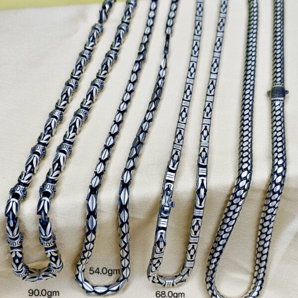 Silver Mens Chain Antique Turkish Style