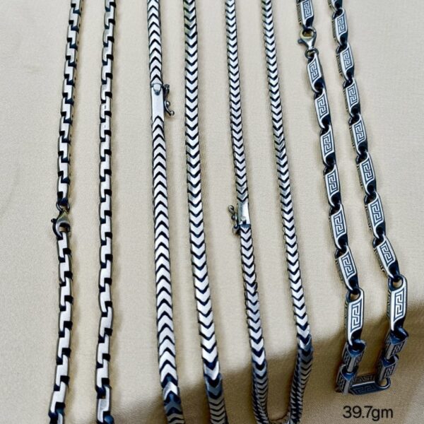 Chain for Men in Pure Silver Antique Turkish Style